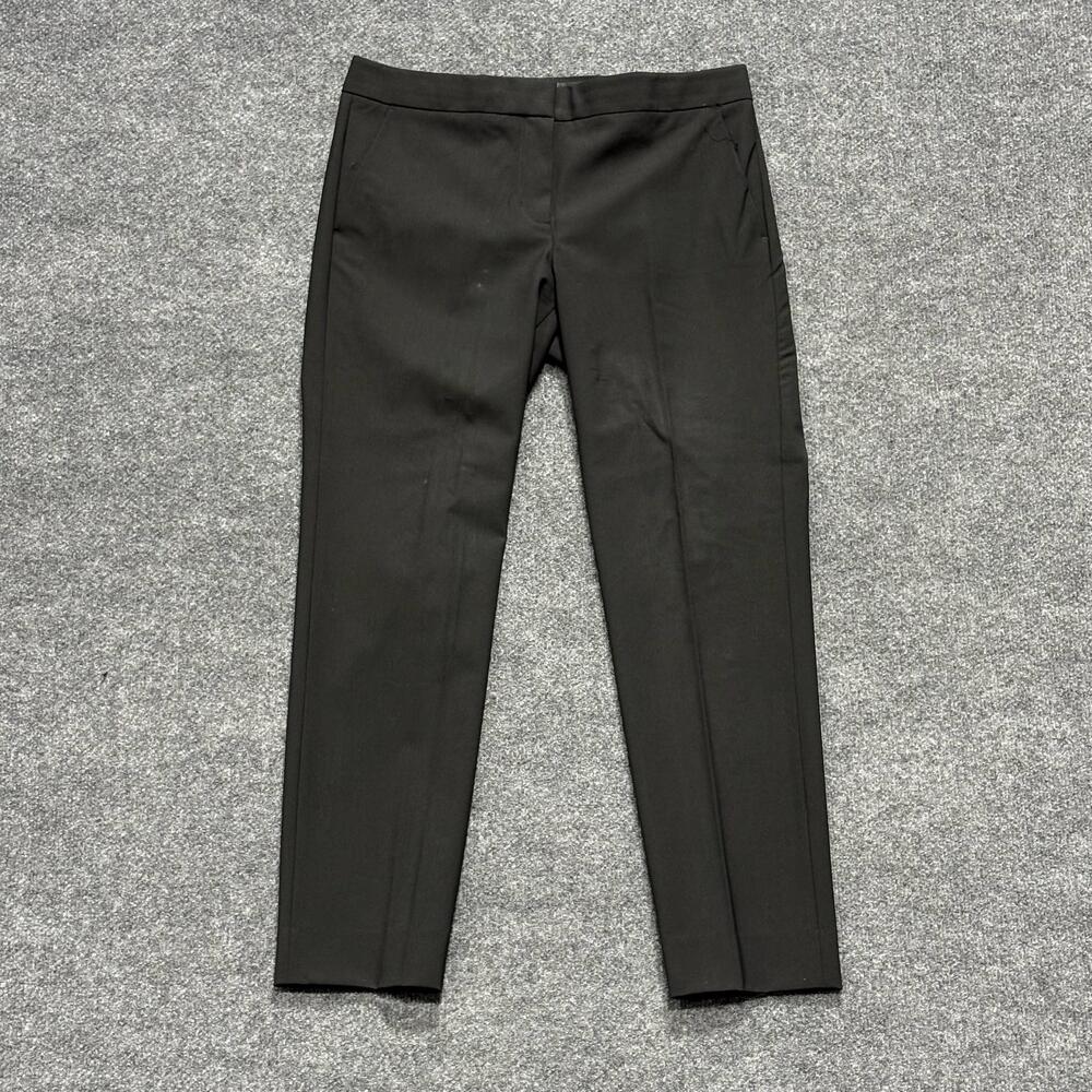 J Crew Pants Womens 4 Black Favorite Fit Wool Stretch Dress Trousers Office